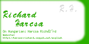 richard harcsa business card